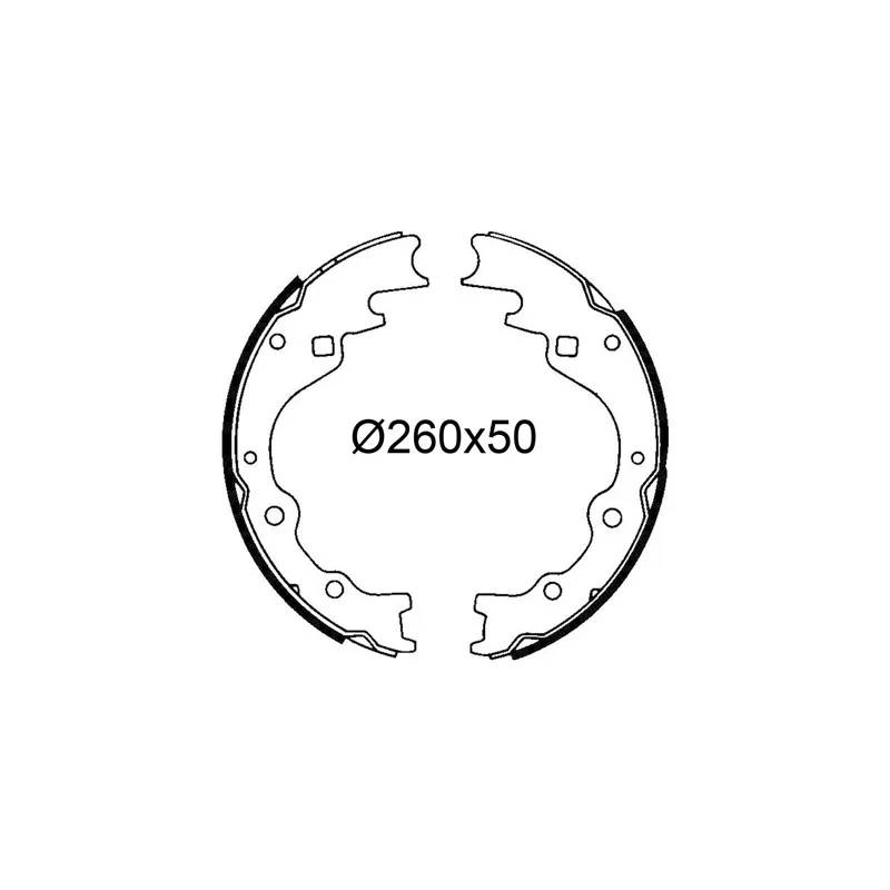 Jeu de mâchoires de frein VALEO 564297