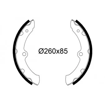 Jeu de mâchoires de frein VALEO 564303