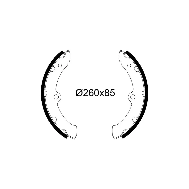 Jeu de mâchoires de frein VALEO 564303