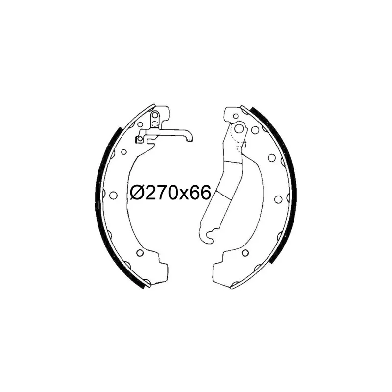 Jeu de mâchoires de frein VALEO 564304