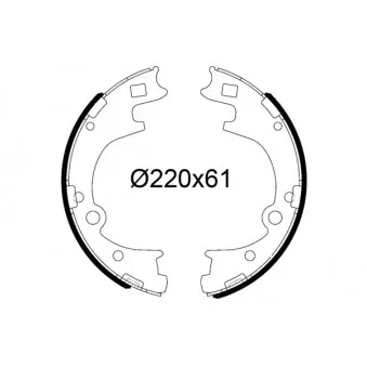 Jeu de mâchoires de frein VALEO 564305