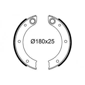 Jeu de mâchoires de frein VALEO 564310