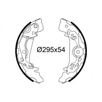 Jeu de mâchoires de frein VALEO 564312