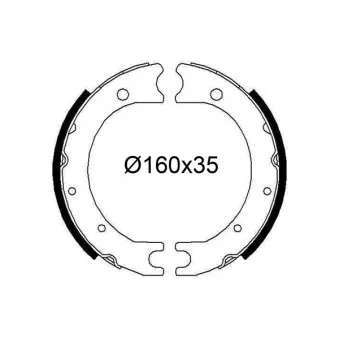Jeu de mâchoires de frein VALEO 564318