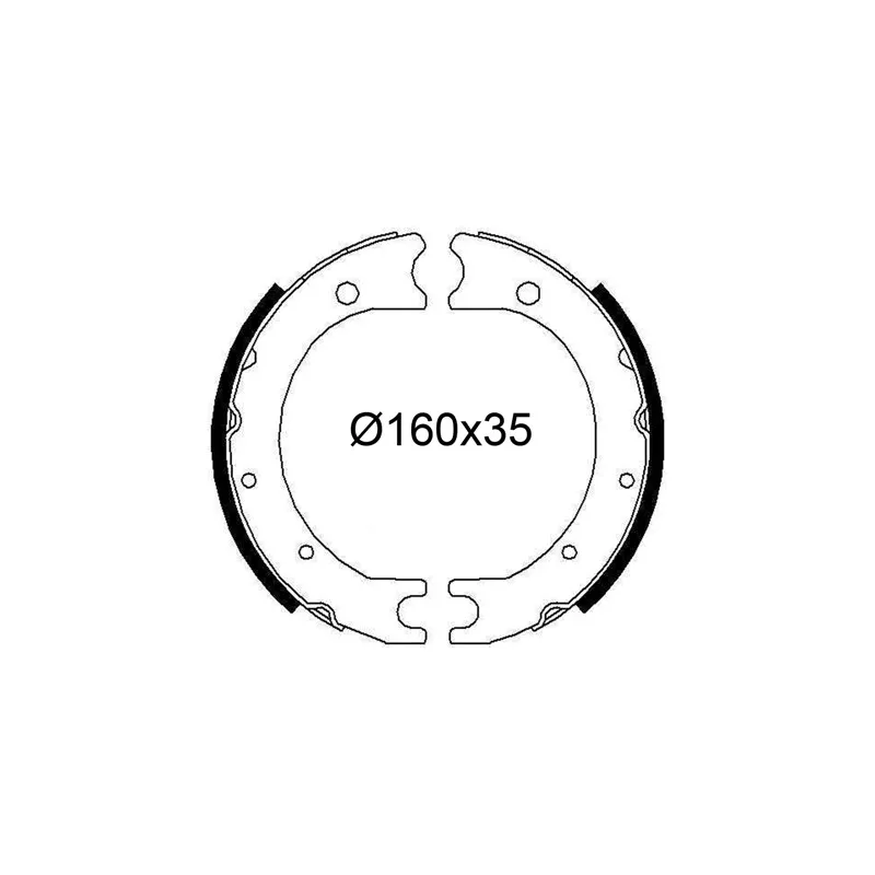 Jeu de mâchoires de frein VALEO 564318