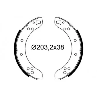 Jeu de mâchoires de frein VALEO 564320