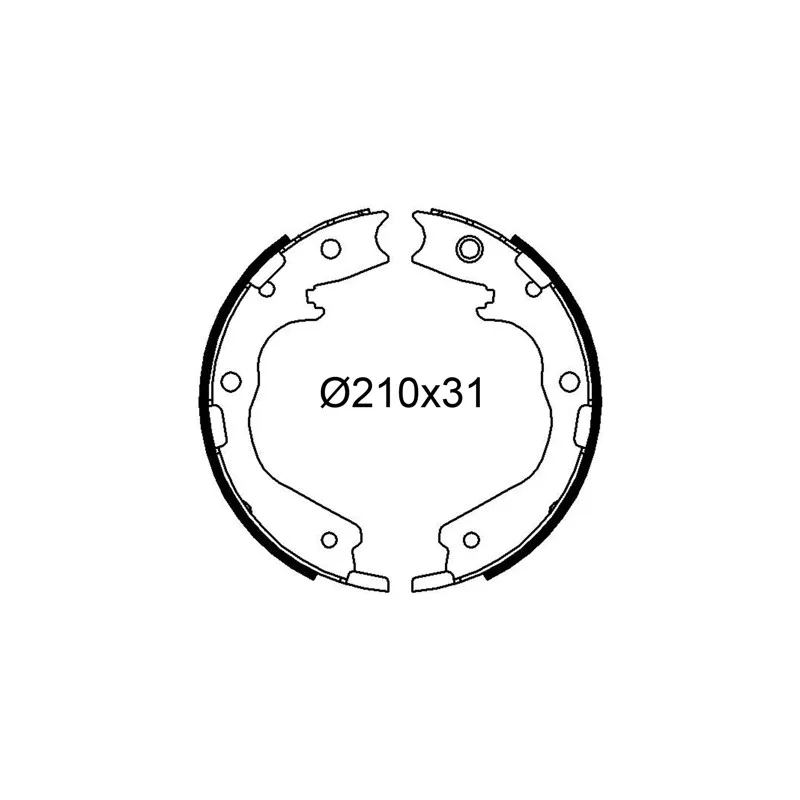 Jeu de mâchoires de frein VALEO 564325