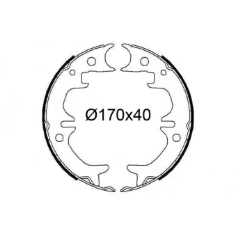 Jeu de mâchoires de frein VALEO 564326