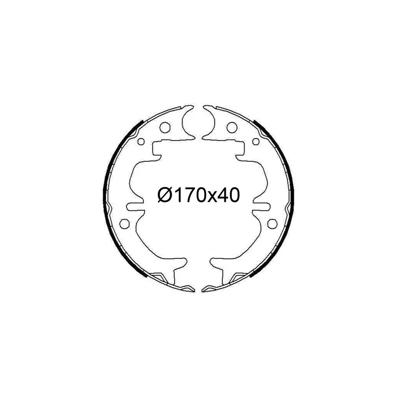 Jeu de mâchoires de frein VALEO 564326