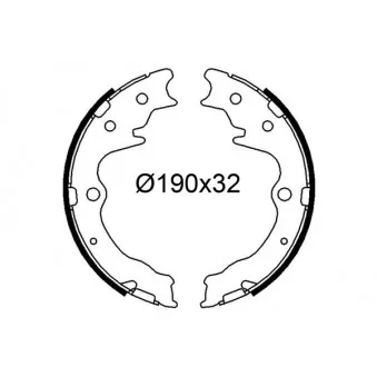 Jeu de mâchoires de frein VALEO 564329