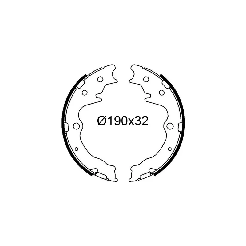 Jeu de mâchoires de frein VALEO 564329