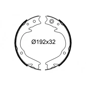 Jeu de mâchoires de frein VALEO 564337
