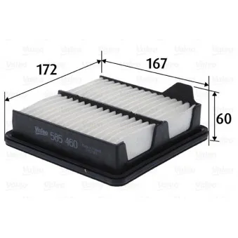 Filtre à air VALEO 585460