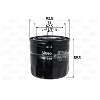 Filtre à huile VALEO 586135