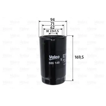 Filtre à huile VALEO 586149