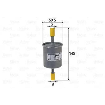 Filtre à carburant VALEO 587061