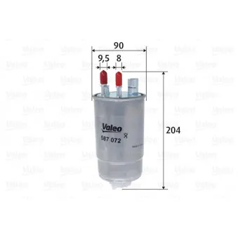 Filtre à carburant VALEO 587072