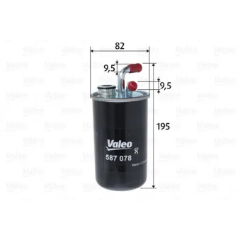 Filtre à carburant VALEO 587078