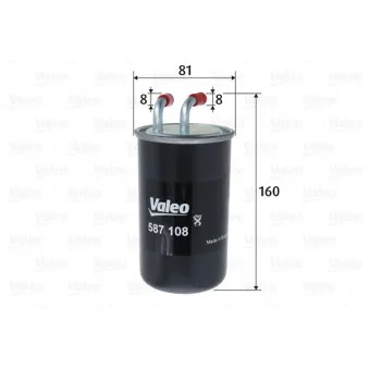 Filtre à carburant VALEO 587108
