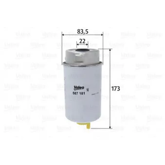 Filtre à carburant VALEO 587181
