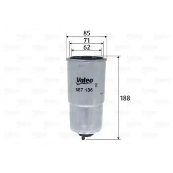 Filtre à carburant VALEO 587186