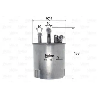 Filtre à carburant VALEO 587567