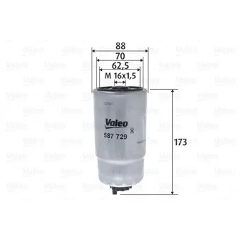 Filtre à carburant VALEO 587729