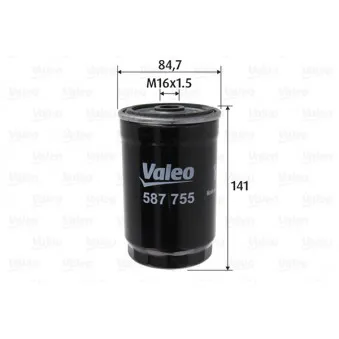 Filtre à carburant VALEO 587755