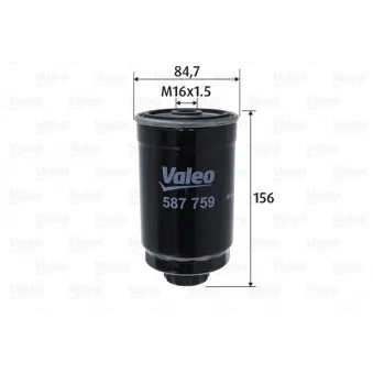 Filtre à carburant VALEO 587759