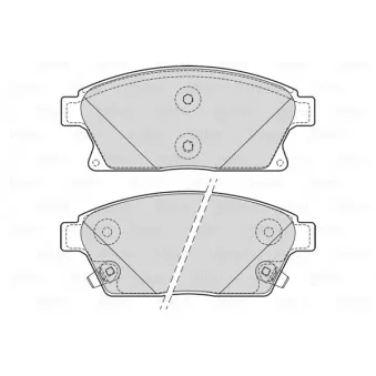 Jeu de 4 plaquettes de frein avant VALEO 601705