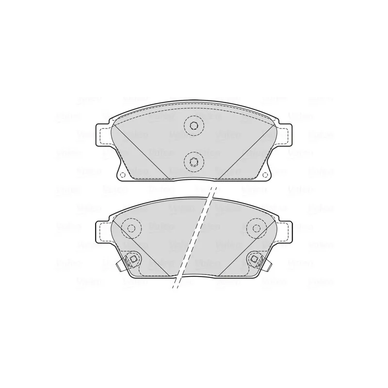 Jeu de 4 plaquettes de frein avant VALEO 601705