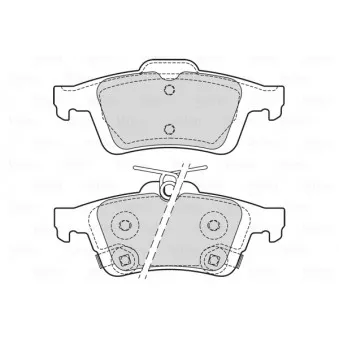 Jeu de 4 plaquettes de frein arrière VALEO 601709