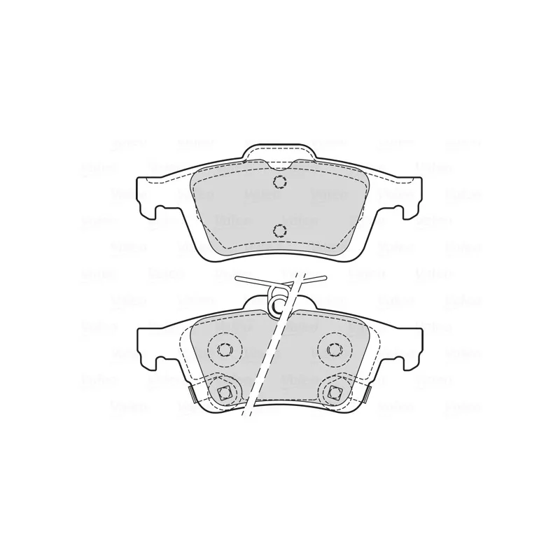 Jeu de 4 plaquettes de frein arrière VALEO 601709