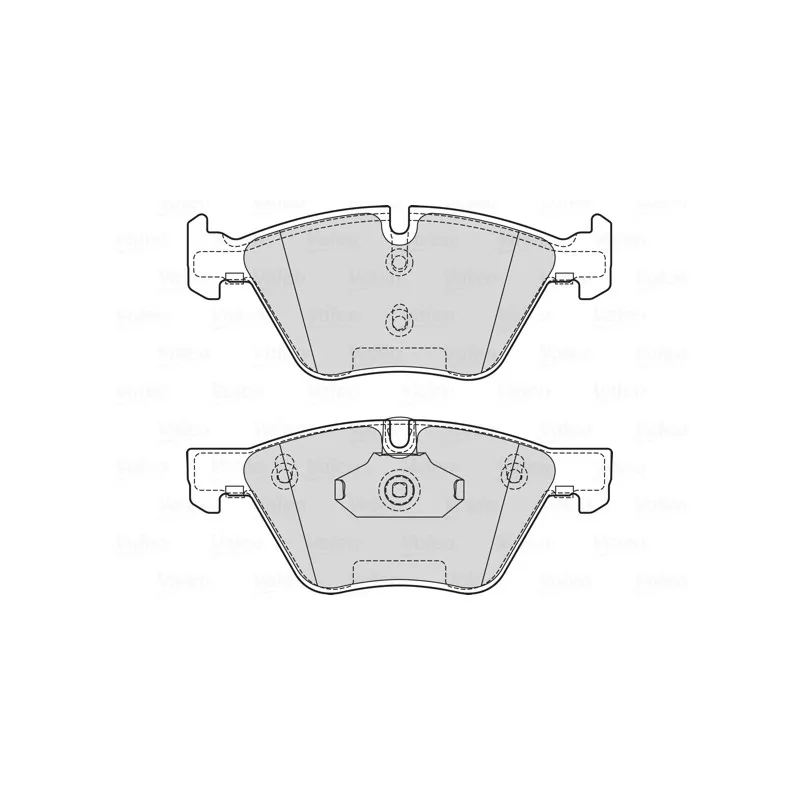 Jeu de 4 plaquettes de frein avant VALEO 601711