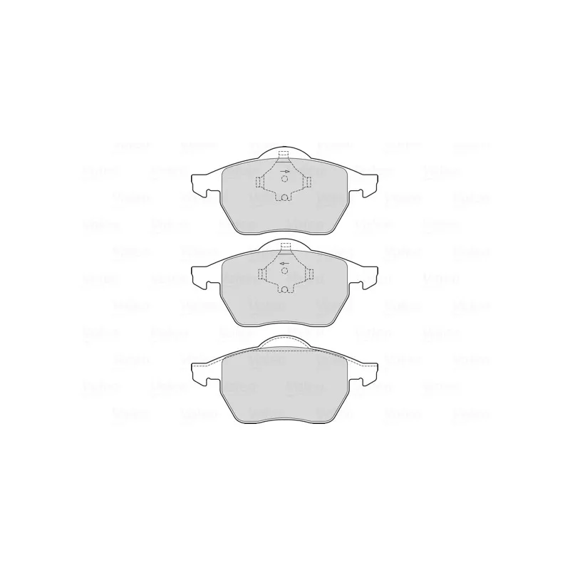 Jeu de 4 plaquettes de frein avant VALEO 601712