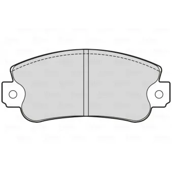 Jeu de 4 plaquettes de frein avant VALEO 601713