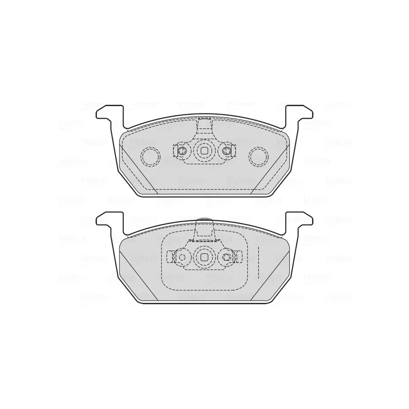 Jeu de 4 plaquettes de frein arrière VALEO 601719