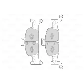 Jeu de 4 plaquettes de frein avant VALEO 601721