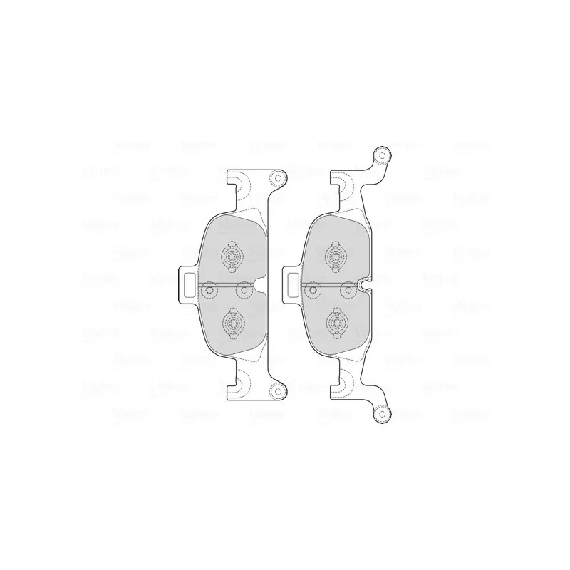 Jeu de 4 plaquettes de frein avant VALEO 601721