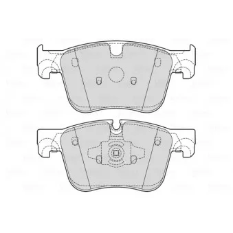 Jeu de 4 plaquettes de frein avant VALEO 601722