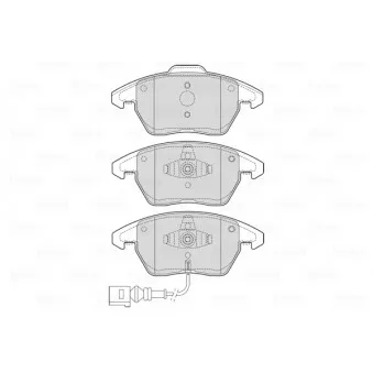 Jeu de 4 plaquettes de frein avant VALEO 601723