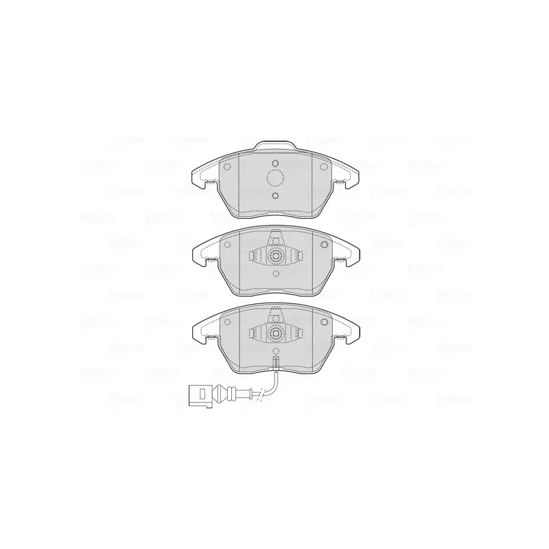 Jeu de 4 plaquettes de frein avant VALEO 601723