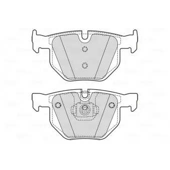 Jeu de 4 plaquettes de frein arrière VALEO 601725