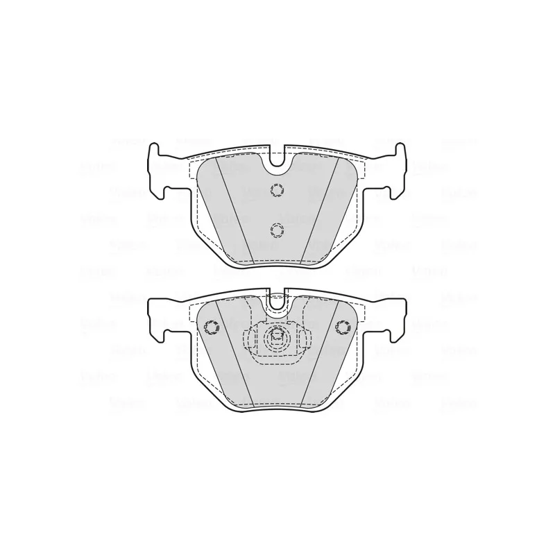 Jeu de 4 plaquettes de frein arrière VALEO 601725