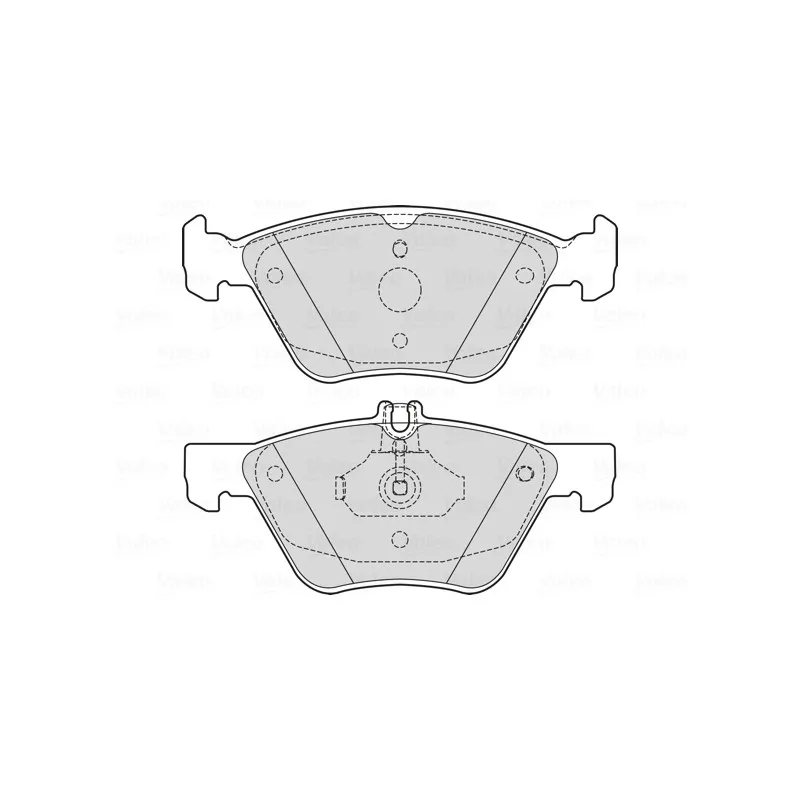 Jeu de 4 plaquettes de frein avant VALEO 601729