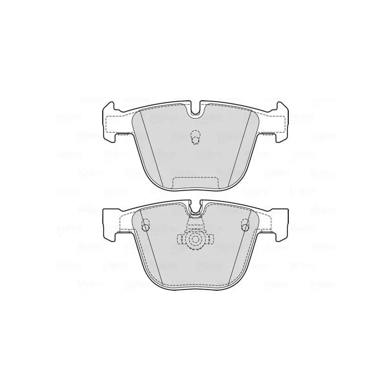 Jeu de 4 plaquettes de frein arrière VALEO 601730