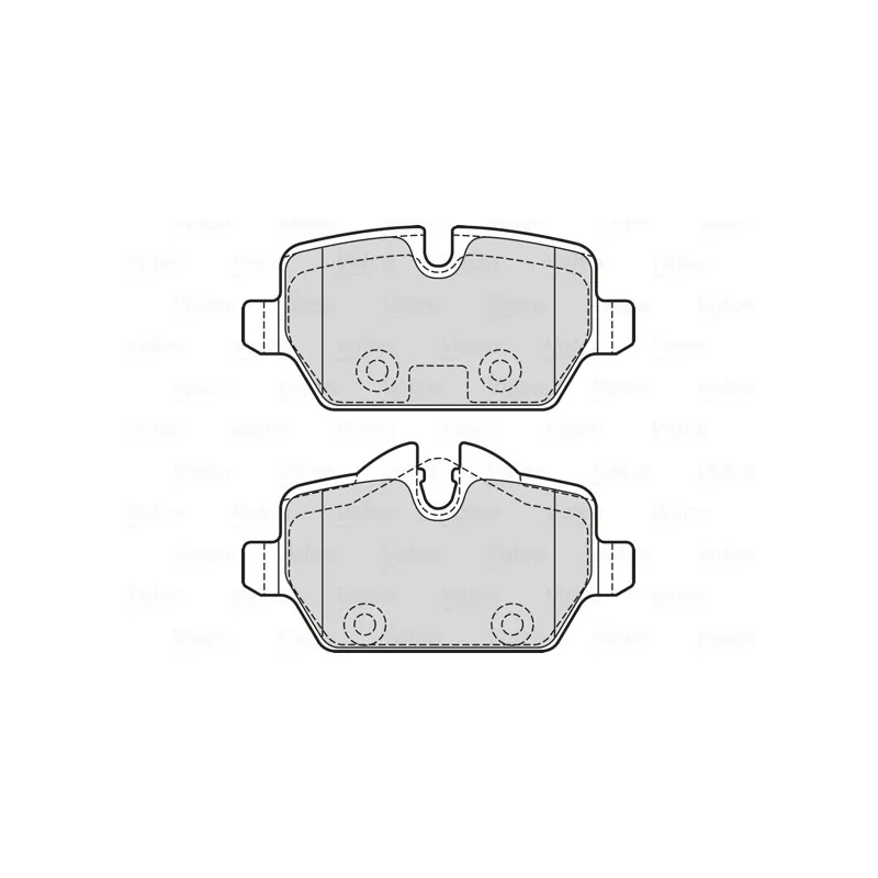 Jeu de 4 plaquettes de frein arrière VALEO 601731