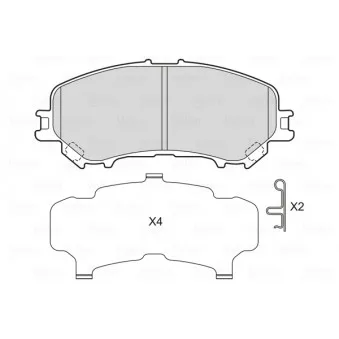 Jeu de 4 plaquettes de frein avant VALEO 601733