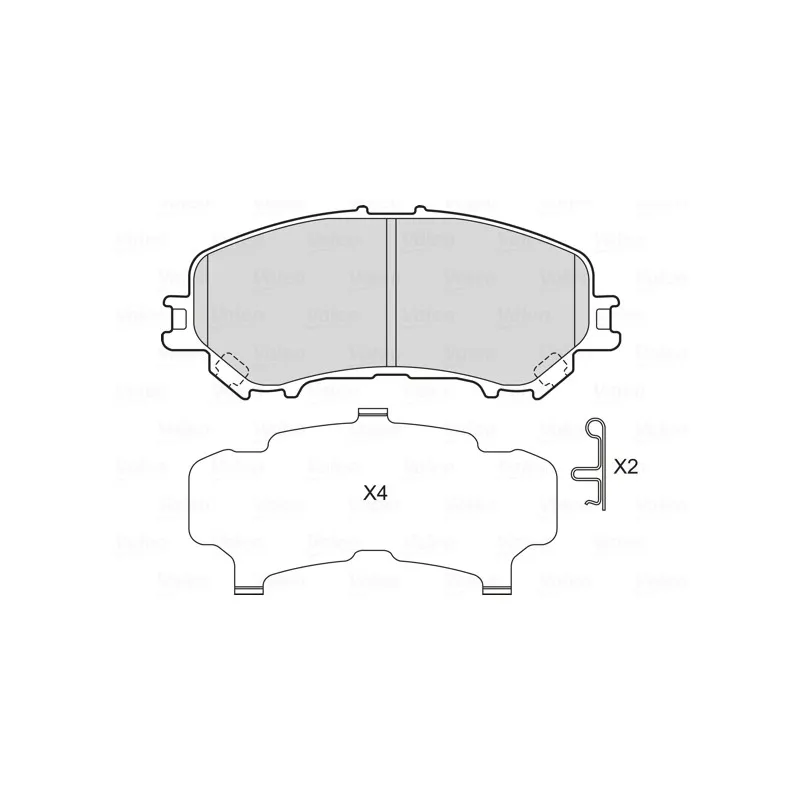 Jeu de 4 plaquettes de frein avant VALEO 601733