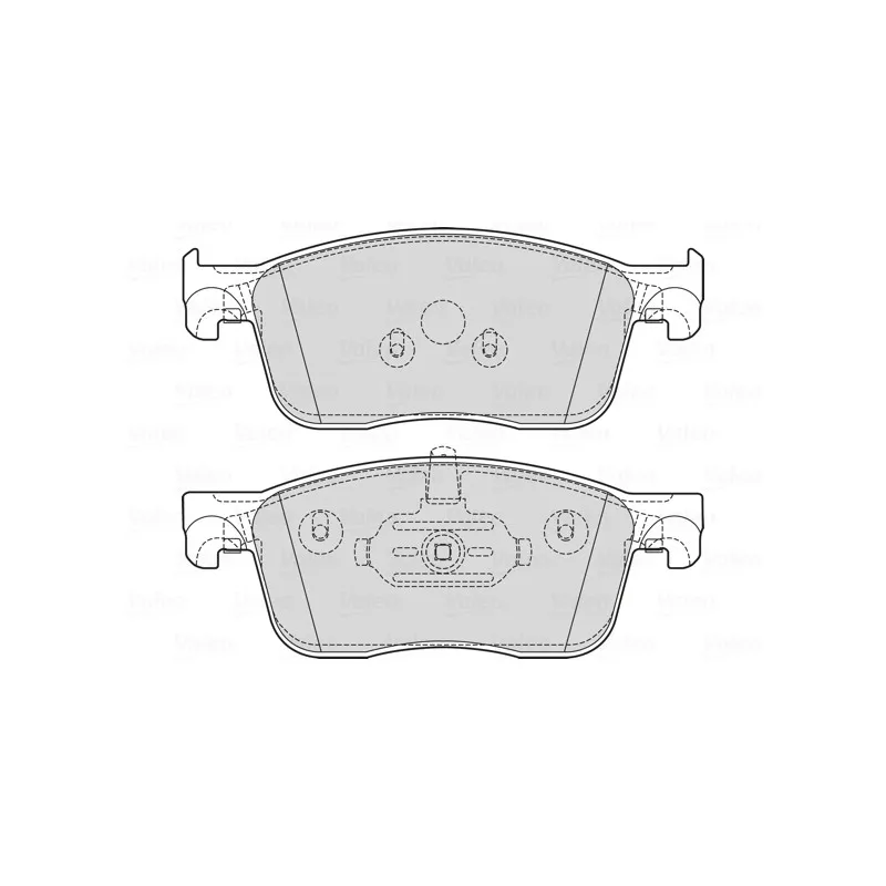 Jeu de 4 plaquettes de frein avant VALEO 601743